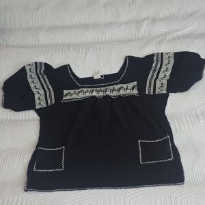 Sister Mary  Embroidered  Top